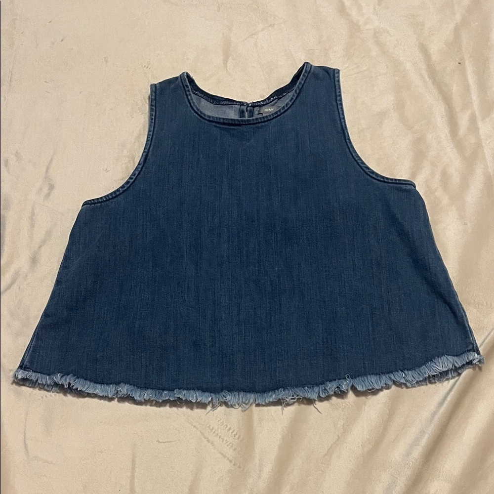 Blue Denim Sleeveless Aerie Top